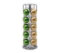 SEVENLINE 20 Vertuo Pods Coffee Pod Holder Compatible For Nespresso Vertuoline Stand Rack Holds Vertuo line Organizer Carousel 360-Degree Rotatable (Silvery)