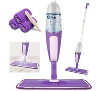 SEVENMAX Spray Mops for Cleaning Floors Microfibre Floor Mop with 3PCS Was