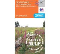 Explorer Active 147 Sevenoaks & Tonbridge Map With Digital Version - Orange, Orange One Size