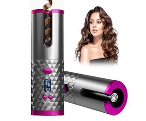 SevenPanda Hair Curler,Rotating Curling Tongs, Curling Iron, Cordless Auto Curler Restriction with Built-in Rechargeable Battery, Ceramic Professional Hair Curler USB Charging and Portable