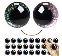 SEVENSUN 40mm Sparkling Off-Centered Glitter Safety Eyes, 3D Moon Glitter Eyes with Washers, Doll Making Stuffed Craft Crochet Safety Eyes for Crocheting Amigurumi