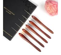 SEVENSUN MIMOSA Crochet Hooks Set 7 Pack of 0.6mm 0.8mm 1.0mm 1.2mm 1.4mm 1.6mm 1.8mm Crochet Hook, Hand Polished Ergonomic Crochet Hooks, Stainless Steel Crochet Hook, Crochet Needle Set