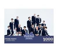 SEVENTEEN Jigsaw Puzzles Puzzles for Adults Kids. 1000 Piece K-pop Impossible Challenge Toy Educational Game Home Decoration for Adults& Kids Age 14 Years Up 38x26cm/1000pcs
