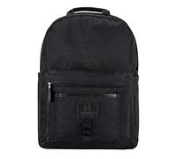 SEVENTEEN LONDON - Black 'Knightsbridge' Classic Style Backpack Rucksack in a School Travel Bag Design - Fits Laptops up to 15.6"