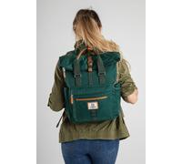 SEVENTEEN LONDON - Modern Cycling Emerald Green 'Canary Wharf' Fold Roll Top Backpack in a Classic Slim Urban Design - Fits Laptops up to 15"