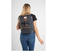 SEVENTEEN LONDON - Modern Dark Grey 'Fulham' Fold Top Backpack in a Classic Urban Design - Fits Laptops up to 15"