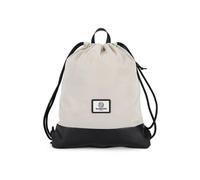 SEVENTEEN LONDON - Classic 'Greenwich' Drawstring Gym Bag in a Cream and Black Two-Tone Design