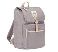 SEVENTEEN LONDON Modern and stylish 'Fulham' backpack with a classic pleated design - perfect for 15 inch laptops, Lilac, L