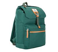 SEVENTEEN LONDON - Modern Emerald Green 'Fulham' Fold Top Backpack in a Classic Urban Design - Fits Laptops up to 15"