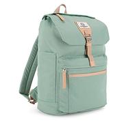 SEVENTEEN LONDON - Modern Pastel Green 'Fulham' Fold Top Backpack in a Classic Urban Design - Fits Laptops up to 15"