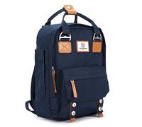 SEVENTEEN LONDON - Unisex 'Camden' Backpack in Modern and Multifunctional Style - Perfect for up to 13" Laptop, Navy Blue, L, Navy blue, L