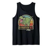 Seventeen Rex T Rex Birthday 17 Year Old Dinosaur 17th Dino Tank Top