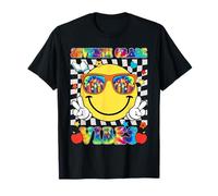 Seventh 7th Grade Vibes Smile Face Tie Dye Back to School T-Shirt