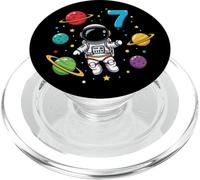Seventh Birthday Astronaut Planets 7th Cute Adorable Space PopSockets PopGrip for MagSafe