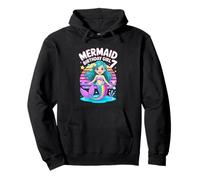 Seventh Birthday Mermaid Birthday Girl 7 Theme Pullover Hoodie