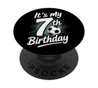 Seventh Birthday Soccer Star Its My 7th Birthday Soccer Fan PopSockets Adhesive PopGrip
