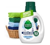 Seventh Generation Concentrated Laundry Detergent, Free & Clear Unscented, 40 oz (53 Loads)