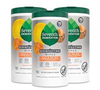 Seventh Generation Disinfecting Multi-Surface Wipes, 70-count Tubs (Pack of 3)