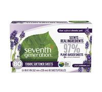 Seventh Generation Fabric Softener Sheets, Blue Eucalyptus and Lavender, 80 Count