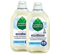 Seventh Generation Laundry Detergent, Ultra Concentrated EasyDose, Free & Clear, 23 oz, 2 Pack, 132 Loads (Packaging May Vary)