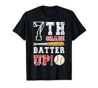 Seventh Grade Back to School 7th Grade Batter Up Baseball T-Shirt