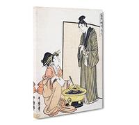 Seventh Hour Of The Night By Kitagawa Utamaro Canvas Print | Gallery Wrapped 30mm Frame Wall Art | 20x14 inches | Ready to Hang | Asian Picture | Living Room Bedroom Lounge Office