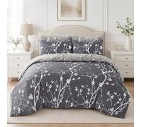 SeventhStitch Luxurious Floral Bedding Super King Duvet Set 100% Brushed Microfibre Duvet Cover Sets 3 Piece Winter Sunmmer All Season Soft Quilt Covers Easy Care, Hypoallergenic, Machine Washable