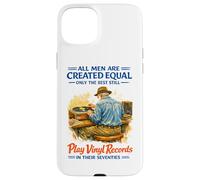 Seventies Men Vinyl Record Player Vintage Quote Case for iPhone 15 Plus