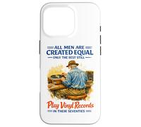 Seventies Men Vinyl Record Player Vintage Quote Case for iPhone 16 Pro