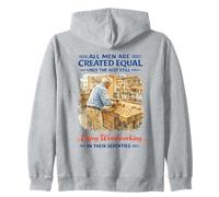 Seventies Men Woodworking Woodworker Vintage Quote Zip Hoodie