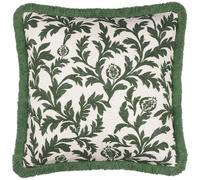 Seventy Three Hedera Jacquard Polyester Filled Cushion - Green - 45x45cm
