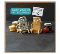 Seventy's Not Old It's Just Extra-Mature! Funny Cheesy 70th Birthday Card