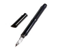 SeventyTwo Handmade Glass Dip Pen with Wood Handle, Fine Point, Black Ink, Adult Writing Instrument with Display Case (Black)