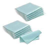 SEVENWELL 100pcs Jewelry Cleaning Cloth Turquoise Polishing Cloth for Sterling Silver Gold Platinum Small Silver Polish 8x8cm