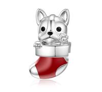 SEVENWELL Snowflake Charm for Pandora Dog Cat Blue Snowflake Dangle Charm Sterling Silver Xmas Gift