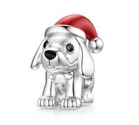 SEVENWELL Snowflake Charm for Pandora Dog Cat Blue Snowflake Dangle Charm Sterling Silver Xmas Gift