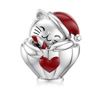 SEVENWELL Snowflake Charm for Pandora Dog Cat Blue Snowflake Dangle Charm Sterling Silver Xmas Gift