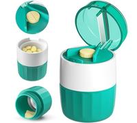 SevenYing 3-in-1 Pill Crusher and Pill Cutter with Storage Compartment for Tablets, Pill Grinder Fine Powder, Pill Cutter Splitter for Small or Large Pills