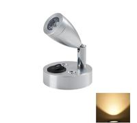 SEVEQIS 12V LED Interior Reading Lights Switch Campervan Boat Portable Auto Lamp RV Camper Accessories(Silver 3000K)