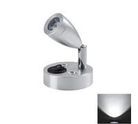 SEVEQIS 12V LED Interior Reading Lights Switch Campervan Boat Portable Auto Lamp RV Camper Accessories(Silver 6000K)