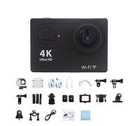 SEVEQIS Action Camera, Professional 4K Action Camera Recorder 30FPS 2.0 Inch 30M Underwater Waterproof Helmet Video Recording Cam Original Sports(With 64G Card,Nero)