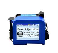 SEVEQIS Handheld Printer, Mini Portable Printer Automatic 12.7mm QR Code Batch Number Date Logo Label Handheld Quick Drying Black Inkjet
