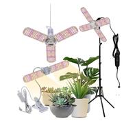 SEVEQIS Plant Grow Light, 24W 36W 48W Foldable LED Grow Light Full Spectrum E27 Plant Growing Light Phytolamp Bulb for Indoor Plants Flower Seedling(48W-Clip lamp Holder)