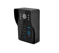 SEVEQIS Video Doorbell, 7-inch Wired Video Intercom Doorbell Villa Building Password Swipe Card Remote Control Unlock Electronic