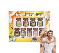 Several Crystals and Healing Stones, , Bottles, Fragments of - Bottle Healing Bottle by - Tumbled Natural Stone Set, Decorations for the C