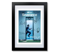 Severance Cast Signed Autograph Poster Photo Print Framed Memorabilia Tv Show Series Season Gift Adam Scott Zach Cherry (A4 BLACK FRAMED & MOUNTED)