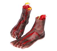 Severed Foot,Halloween Severed Limbs Bloody Hand Severed Arm Prop Haunted House Prop Bloody Arm Severed Hand Prop Severed Finger Dead Body Prop Parts Broken Arm Scary Hand Horror Halloween Accessories