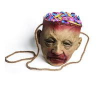Severed Head Bloody Candy Shoulder Bag, Bloody Trick or Treat Bucket Halloween Candy Basket Halloween Party Window Decorations Props
