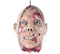 Severed Head Prop Hanging Halloween Props Life-Size Bloody Fake Head Latex Scary Stuff for Halloween Party Indoor Bar Haunted House Decor Style2