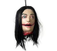 Severed Head Prop, Scary Realistic Fake Head With Long Hair, Scary Halloween Decorations For Party Haunted House Prank